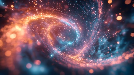 Wall Mural - shimmering website loading screen with holographic overlays and ethereal motion graphics