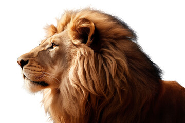 Poster - PNG Majestic lion profile portrait