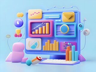 Wall Mural - expert developer optimizing website for peak search visibility and performance analytics
