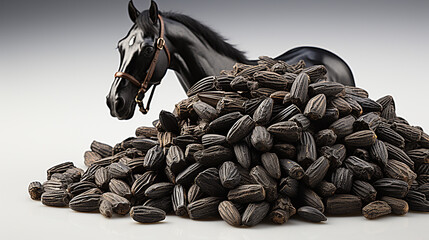 Heap of black cardamom pods