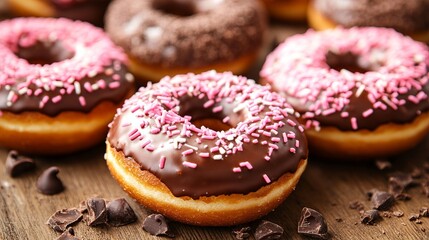 Wall Mural - Chocolate Donuts