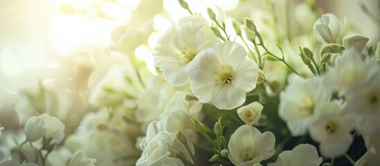 Poster - Bouquet Of Blooming White Flora Flower