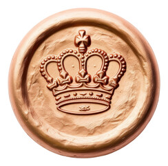 Wall Mural - PNG  Seal Wax Stamp a crown jewelry locket craft.