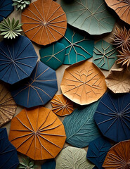 Canvas Print - pattern with umbrellas