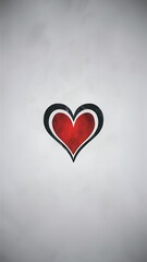 Wall Mural - Symbol of the heart on a white background isolation