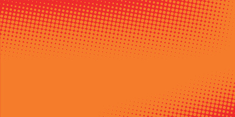 Wall Mural - dots halftone orange color pattern gradient texture with technology digital background. dots pop art