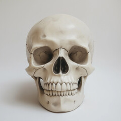 human skull white background