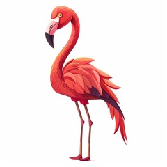 Flamingo Aether animal cartoon isolated whitebackground 16:9