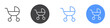 © Latest - Baby carriage icon Flat set in black and white color