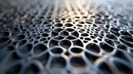 Intricate lattice pattern on a silver surface