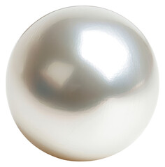 Wall Mural - PNG Lustrous white spherical pearl gemstone