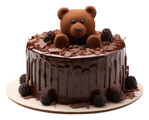 Sticker - PNG Bear cake dessert food toy.