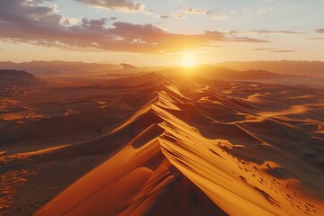 Canvas Print - Sunset over Desert Dunes