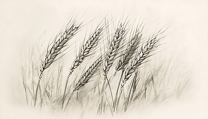 Sketch of Wheat Ears