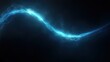 © panumas - A blue wave in the sky with a dark background. The blue color of the wave is very bright and it looks like it is moving