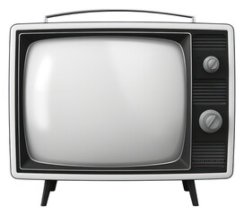 Wall Mural - PNG Vintage television technology screen black.