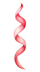 Canvas Print - PNG Spiral red line ribbon petal white background abstract.