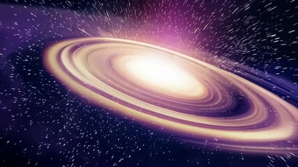 Wall Mural - Spectacular View of a Spiral Galaxy with Radiating Rings in Deep Space