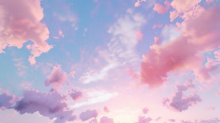 Canvas Print - Pink and Blue Sky at Sunset