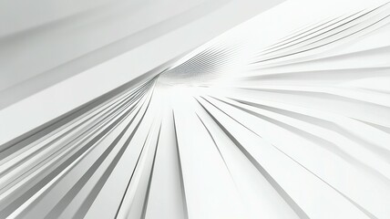 Wall Mural - Abstract White Lines Converging Towards a Central Point