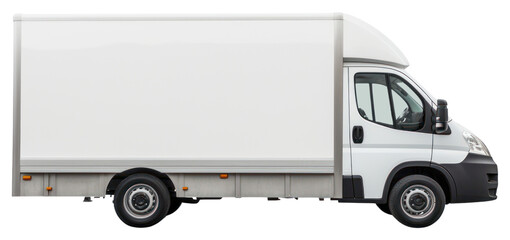 Wall Mural - PNG White transport van vehicle truck white background.