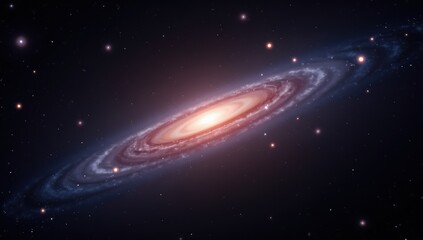 Wall Mural - Galaxy cluster in deep space