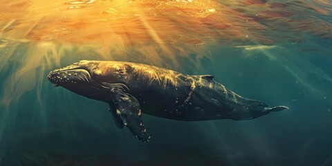 Poster - A stunning photograph of a Southern right whale