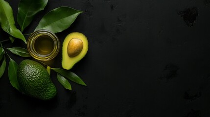 Canvas Print - Avocado and Olive Oil Composition