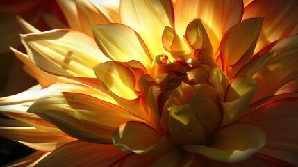 Poster - Dahlia Flower with Warm Light