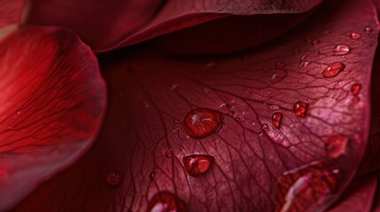 Canvas Print - Rose Petals with Dew Drops