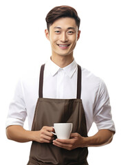 Poster - PNG Barista coffee apron cup.