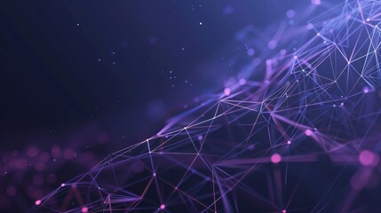 Poster - Abstract Purple and Blue Connected Network