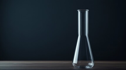 Blank chemistry test tube glass. Chemistry lab glassware