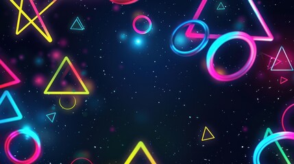 Sticker - Neon Geometric Abstract Background