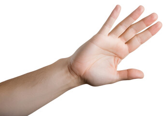 Poster - PNG Hand finger white background gesturing.