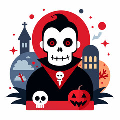 Canvas Print - Halloween Murder style design vector illustration