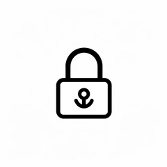 Lock Icon Minimal, Simple Logo Lock