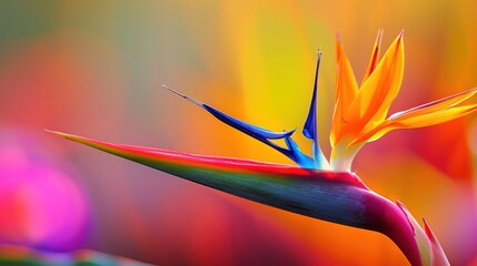 Canvas Print - Vibrant Bird of Paradise Flower