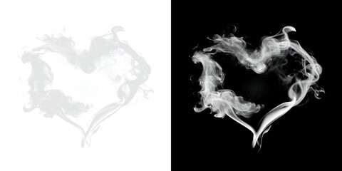 Sticker - PNG Heart-shaped smoke art