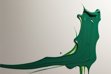 Energetic Green Acrylic Smear on a Blank Surface