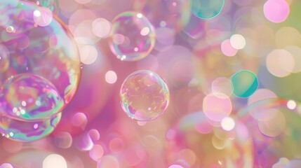 Canvas Print - Colorful Bubbles in the Air