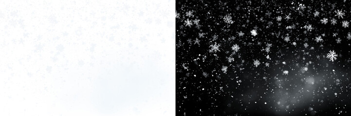 Wall Mural - png falling snowflakes winter background