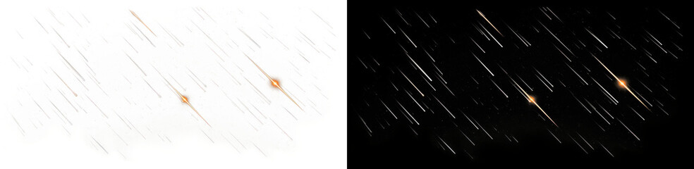 Wall Mural - png rainy night with glowing lights