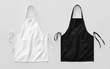 © HumanArtPixels - Kitchen apron mockup. Apron mockup isolated on background with copy space. Chef kitchen apron, uniform for cooking or baker, top view. Realistic style photo