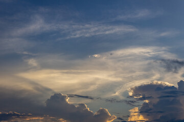 beautiful sky and clouds at sunset