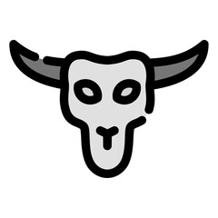 Poster - bull skull icon 