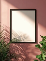 Wall Mural - creative layout of square frame on the wall for advertising