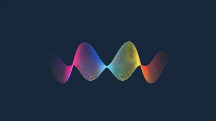 Poster - Abstract Waveform with Rainbow Colors