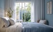 © AhmadTriwahyuutomo - Serene Bedroom with King-Size Bed, Soft Linens, and Garden View