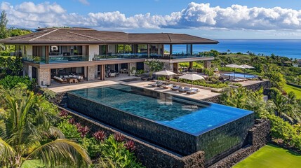 Sticker - Luxury Villa with Infinity Pool and Ocean View